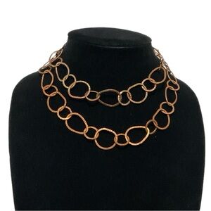Necklace - Copper Colored Irregular Links